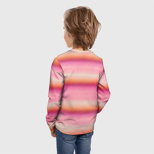 Детский лонгслив Энид Синклер - арт и текстура розового свитера / 3D-принт – фото 4