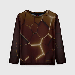 Лонгслив детский Ретро плиты разломы прошлого, цвет: 3D-принт