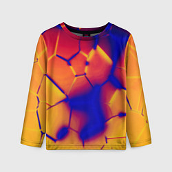 Лонгслив детский Плиты разломы сепия негатив, цвет: 3D-принт