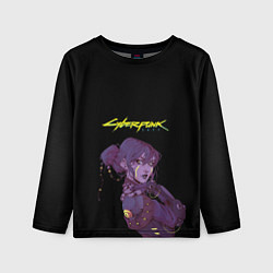 Детский лонгслив Девушка из cyberpunk