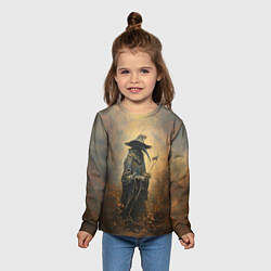 Лонгслив детский Чумной доктор в балахоне, цвет: 3D-принт — фото 2