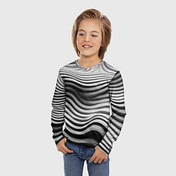Лонгслив детский Объемные полоски, цвет: 3D-принт — фото 2