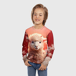 Лонгслив детский Милая влюбленная овечка, цвет: 3D-принт — фото 2