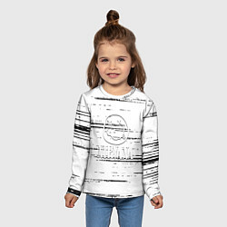 Лонгслив детский Nirvana штрихи чёрные, цвет: 3D-принт — фото 2