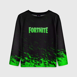 Детский лонгслив Fortnite краски зелёные
