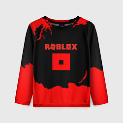 Лонгслив детский Roblox краски красные, цвет: 3D-принт