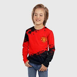 Лонгслив детский Manchester United colors sport, цвет: 3D-принт — фото 2