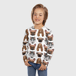 Лонгслив детский Текстура собак, цвет: 3D-принт — фото 2
