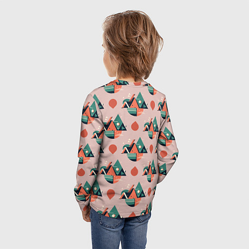 Детский лонгслив Абстракция, треугольник / 3D-принт – фото 4