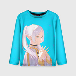 Лонгслив детский Frieren: Blue Pattern, цвет: 3D-принт