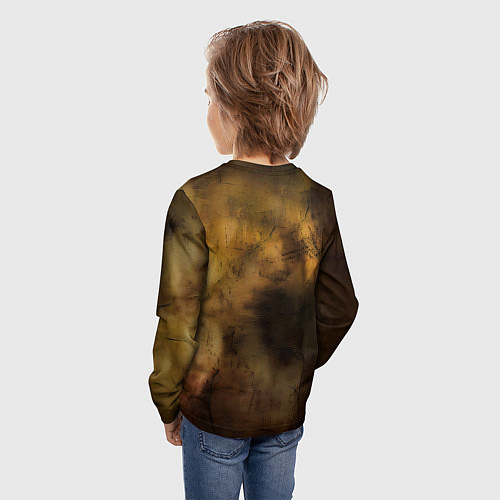 Детский лонгслив Североамериканский индеец / 3D-принт – фото 4