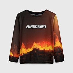 Лонгслив детский Minecraft огненная стена, цвет: 3D-принт