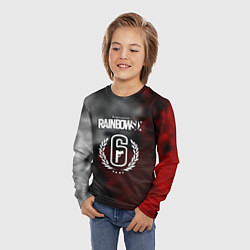 Лонгслив детский Rainbow six gradient fire, цвет: 3D-принт — фото 2