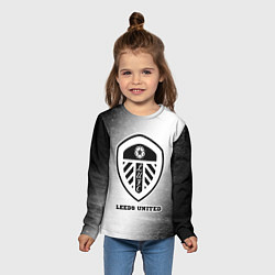 Лонгслив детский Leeds United sport на светлом фоне, цвет: 3D-принт — фото 2