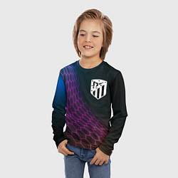 Лонгслив детский Atletico Madrid футбольная сетка, цвет: 3D-принт — фото 2
