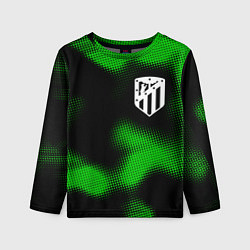 Лонгслив детский Atletico Madrid sport halftone, цвет: 3D-принт