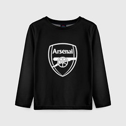 Лонгслив детский Arsenal fc белое лого, цвет: 3D-принт