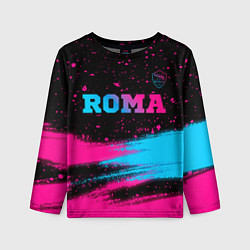 Лонгслив детский Roma - neon gradient посередине, цвет: 3D-принт