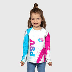 Лонгслив детский PSV neon gradient style вертикально, цвет: 3D-принт — фото 2