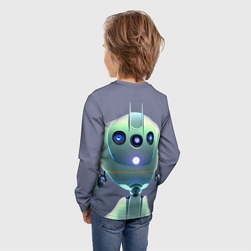 Детский лонгслив Робот человекоподобный / 3D-принт – фото 4
