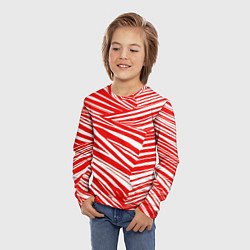 Лонгслив детский Упавшая полоска, цвет: 3D-принт — фото 2