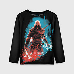Лонгслив детский Assassins creed фон абстрактный, цвет: 3D-принт