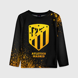 Лонгслив детский Atletico Madrid - gold gradient, цвет: 3D-принт