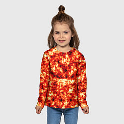 Лонгслив детский Vulcan lava texture, цвет: 3D-принт — фото 2