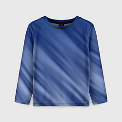 Детский лонгслив Белые полосы на синем фоне