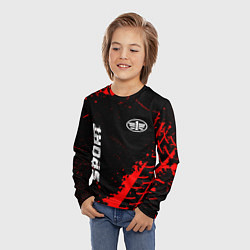 Лонгслив детский FAW red sport tires, цвет: 3D-принт — фото 2