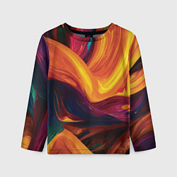 Лонгслив детский Цветная абстракция colorful, цвет: 3D-принт