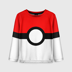 Лонгслив детский Pokeball texture, цвет: 3D-принт