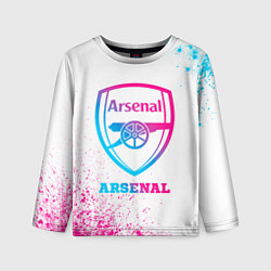 Лонгслив детский Arsenal neon gradient style, цвет: 3D-принт