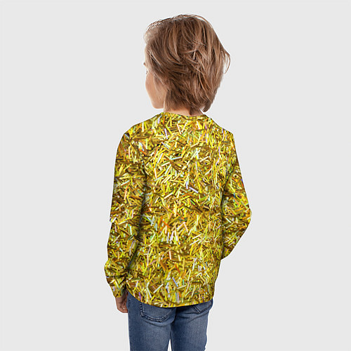 Детский лонгслив Золотые ленточки / 3D-принт – фото 4