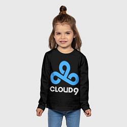 Лонгслив детский Cloud9 - esports logo, цвет: 3D-принт — фото 2