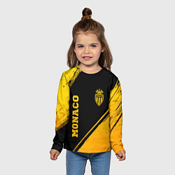 Лонгслив детский Monaco - gold gradient вертикально, цвет: 3D-принт — фото 2