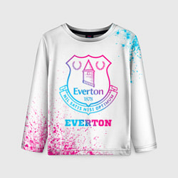 Лонгслив детский Everton neon gradient style, цвет: 3D-принт