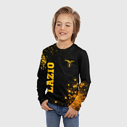 Лонгслив детский Lazio - gold gradient вертикально, цвет: 3D-принт — фото 2