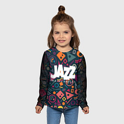 Лонгслив детский Jazz improvisation, цвет: 3D-принт — фото 2