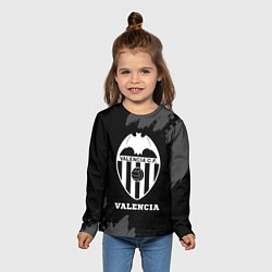 Лонгслив детский Valencia sport на темном фоне, цвет: 3D-принт — фото 2