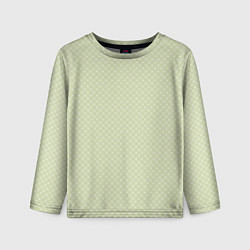 Лонгслив детский Светлый оливковый паттерн сеточка, цвет: 3D-принт
