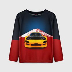 Лонгслив детский Японский спортивный автомобиль, цвет: 3D-принт