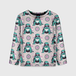Лонгслив детский Тюлень и круги, цвет: 3D-принт