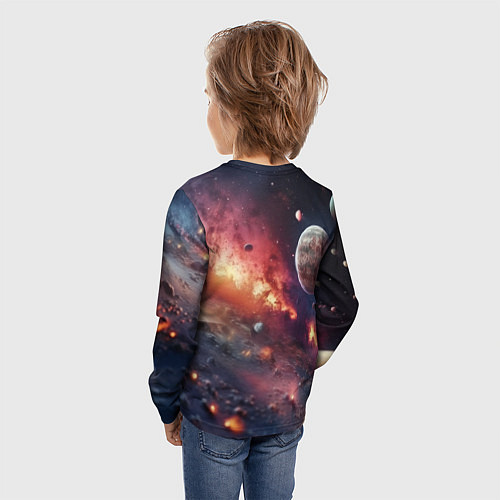 Детский лонгслив Космический мир / 3D-принт – фото 4
