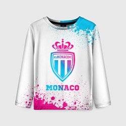 Лонгслив детский Monaco neon gradient style, цвет: 3D-принт