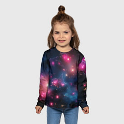 Лонгслив детский Абстрактный космос фантастика, цвет: 3D-принт — фото 2