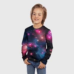 Лонгслив детский Абстрактный космос фантастика, цвет: 3D-принт — фото 2