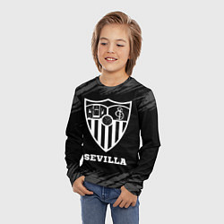 Лонгслив детский Sevilla sport на темном фоне, цвет: 3D-принт — фото 2