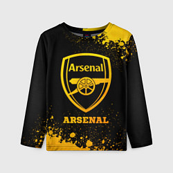 Лонгслив детский Arsenal - gold gradient, цвет: 3D-принт