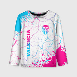 Детский лонгслив Valencia neon gradient style вертикально